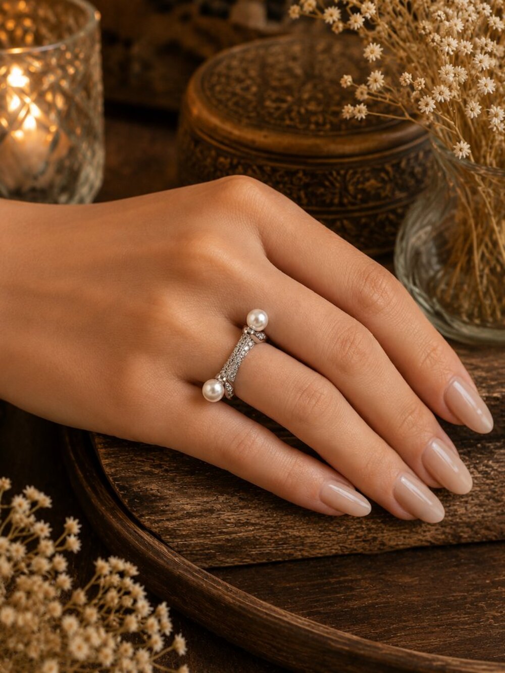 Pearl Accent Ring
